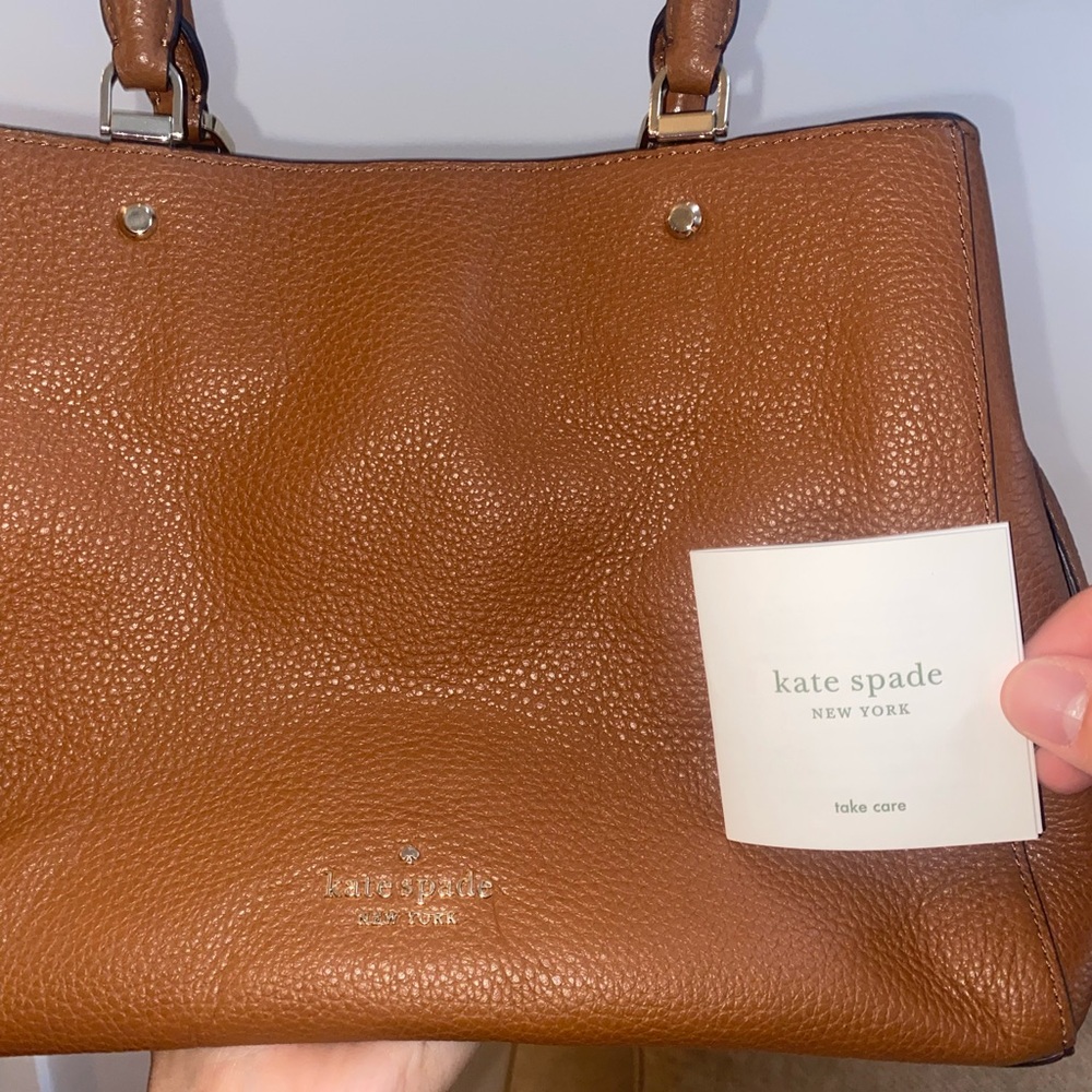 Kate Spade Brown Leather Purse with long and short straps - Picture 2 of 8